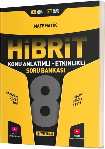 8. Sınıf Matematik Konu Anlatımlı Etkinlikli Hibrit Soru Bankası