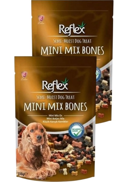Semi Moist Küçük Karışık Kemikler Yarı Yumuşak Köpek Ödül Maması 150 gr Ikili Paket