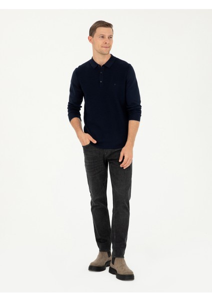 Erkek Lacivert Regular Fit Kazak 50279605-VR033