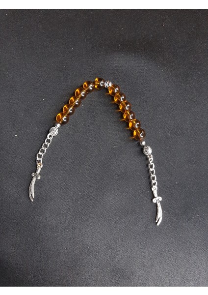 Mryart Kahve Rengi Cam Boncuk Zaza Tesbih modelleri