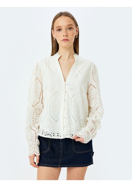 Hakim Yaka Uzun Kollu Düğmeli Fisto Gömlek modelleri