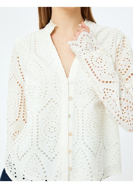 Hakim Yaka Uzun Kollu Düğmeli Fisto Gömlek indirimleri