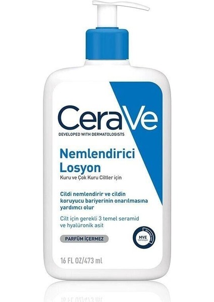 Cerave Moisturizing Losyon 473 ml Nemlendirici Losyon - Diş Beyazlatıcı Köpük Hediye