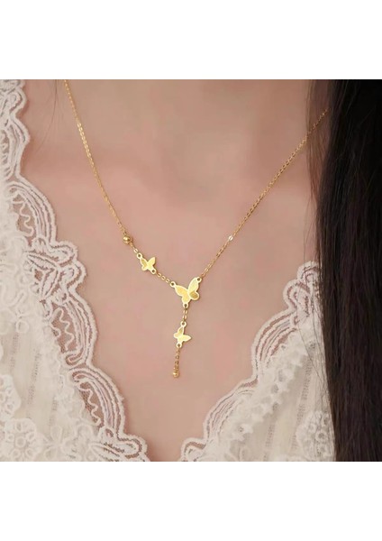 Kız Arkadaşa Kelebek Püsküllü Kolye (Yurt Dışından) fiyatları