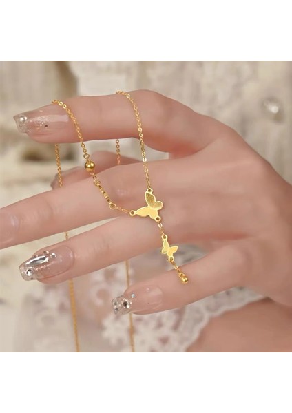 Kız Arkadaşa Kelebek Püsküllü Kolye (Yurt Dışından) modelleri