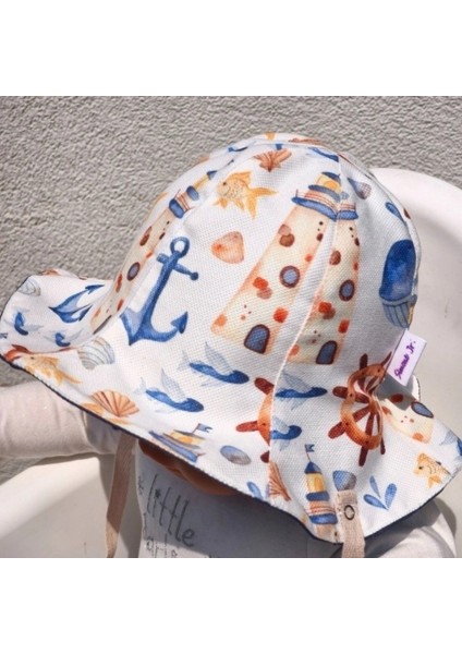 Çift Taraflı Bağlamalı Keten Görünümlü Bebek Bucket Şapka fırsatları