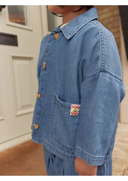 Pamuklu Denim Ceket Pantolon Thsirt 3'lü Set Alt Üst Takım modelleri