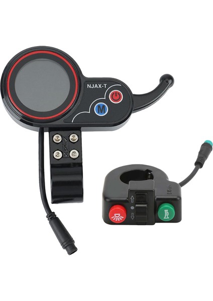 Njax-T Elektrikli Scooter Gösterge Tablosu Metre 36V 48V Ayarlanabilir+Anahtar Düğmesi 6pin Elektrikli Scooter Aksesuarları (Yurt Dışından)