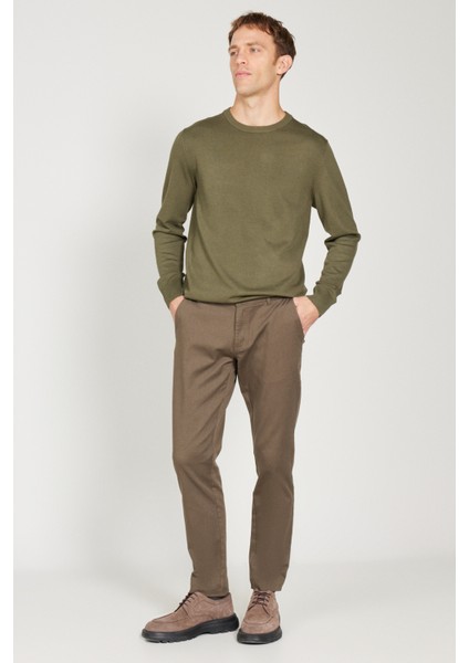 Slim Fit Dar Kesim Pamuklu Esnek Chino Pantolon modelleri