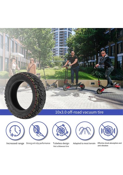 10X3 Off-Road Lastik 10 Inç Iç Tüpsiz Lastik, Dualtron Sıfır 10X Elektrikli Scooter Parçaları (2 Paket) Için Valfli (Yurt Dışından) fiyatları