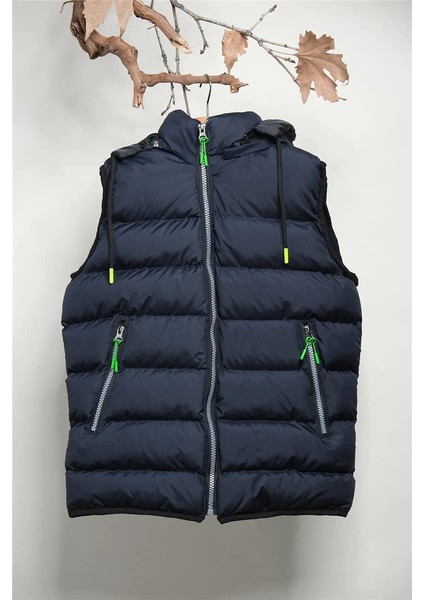 Çıkarılan Kapüşonlu Erkek Çocuk Şişme Yelek