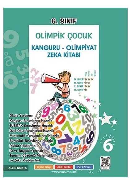 6. Sınıf Olimpik Çocuk Deneme Sınavı Kanguru - Olimpiyat Zekâ Kitabı Tamamı Çözümlü