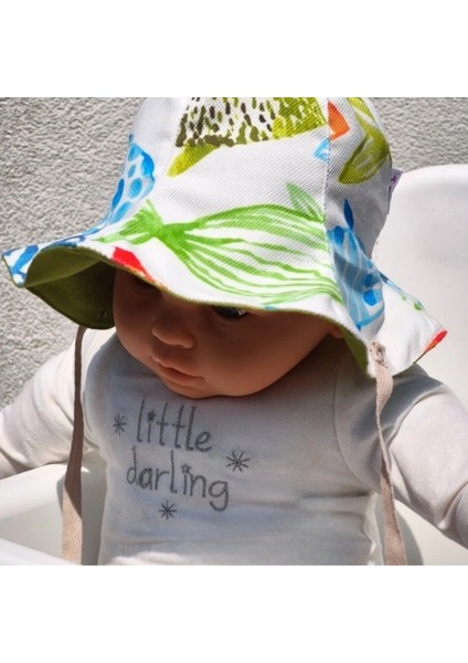 Çift Taraflı Bağlamalı Keten Görünümlü Bebek Bucket Şapka fiyatları