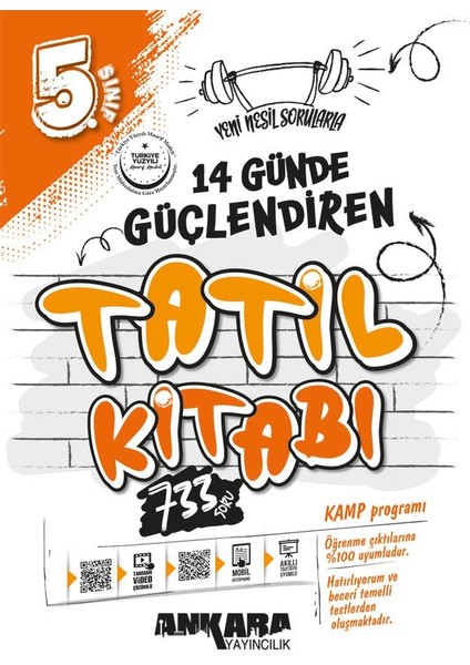 5.Sınıf 14 Günde Güçlendiren Tatil Kitabı Yeni Nesil Sorularla 733 Soru