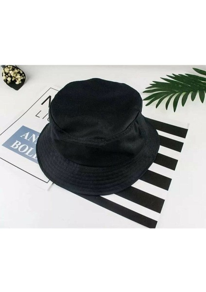 Siyah Bucket Balıkçı Şapka