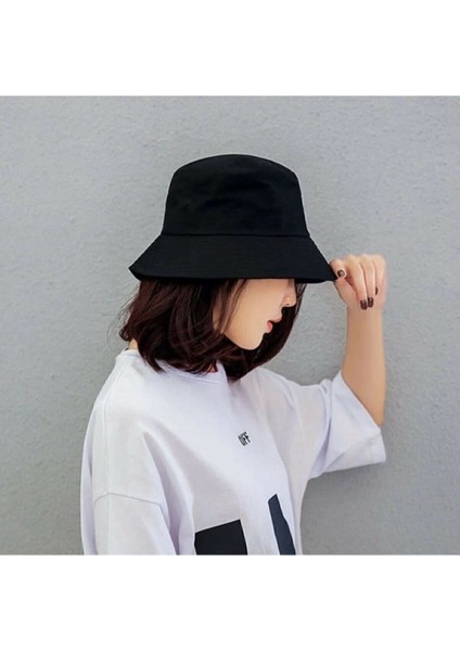 Siyah Bucket Balıkçı Şapka