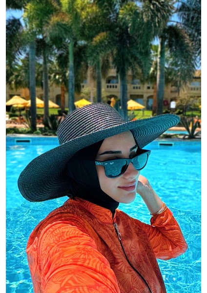 Hasır Şapka Siyah Rş-64