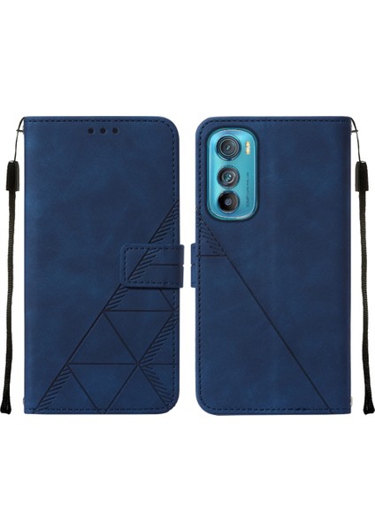 Motorola Edge 30 Tam Korumalı Yumuşak Pu Deri Kapaklı Cüzdan Telefon Kılıfı, Kart Tutucu ve Uzun Askı ile Uyumlu (Yurt Dışından) fiyatları