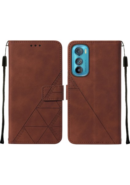 Motorola Edge 30 Tam Korumalı Yumuşak Pu Deri Kapaklı Cüzdan Telefon Kılıfı, Kart Tutucu ve Uzun Askı ile Uyumlu (Yurt Dışından) fiyatları