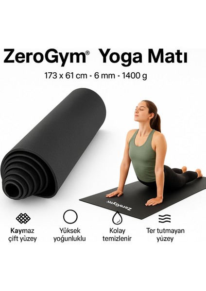 Profesyonel Yoga Matı 173CMX61CMX0,6MM 1400 gr fırsatları