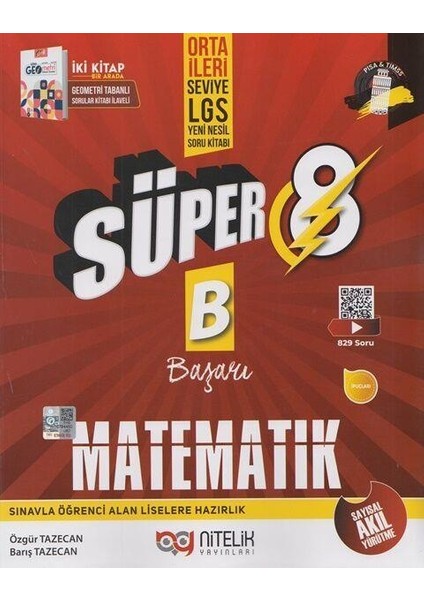 8. Sınıf Matematik ve Sayısal Akıl Yürütme Soru Kitabı – LGS’ye Hazırlık, Ortaokul 8. Sınıf Öğrencilerine Özel