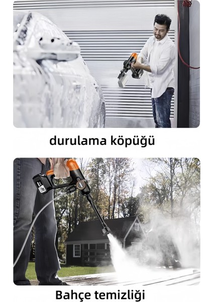 Çift Akülü Şarjlı Yüksek Basınçlı Oto Araba Bahçe Yıkama Sulama ve Temizleme Tabancası Makinesi modelleri