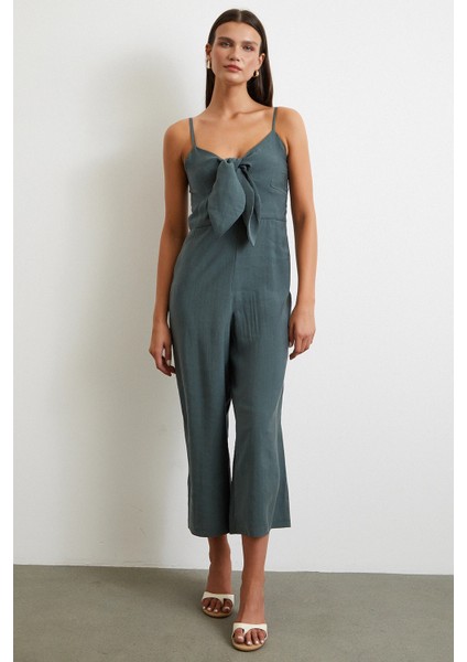 Fiyonklu Askılı Tulum Yeşil fiyatları