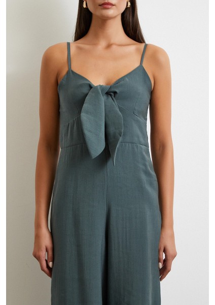 Fiyonklu Askılı Tulum Yeşil indirimleri