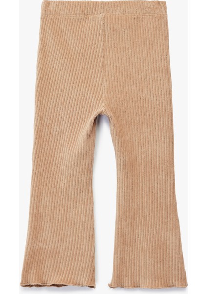 Beli Lastikli Basic Ispanyol Paça Kadife Tayt fiyatları