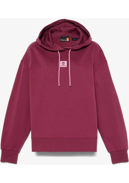 Stack Logo Loop Back Kadın Bordo Sweatshirt.- fırsatları