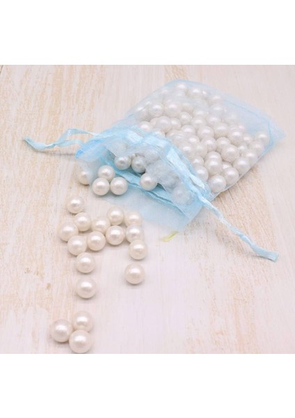 100 Adet Büzgülü Tüllü Kına Kesesi Düğün Organizer Kese Lavanta, Nikah Şekeri Kesesi 9X12 Mavi fırsatları