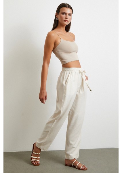 Beli Lastikli Klasik Pantolon Bej fiyatları