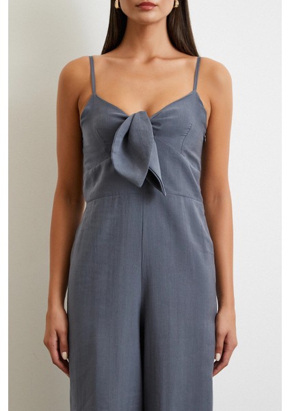 Fiyonklu Askılı Tulum Gri indirimleri