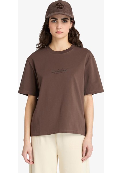 Lush Comfort Short-Sleeve Kadın Kahverengi T-Shirt.-