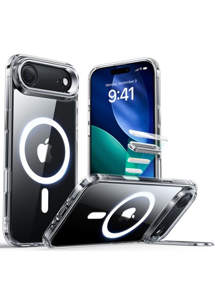 Apple iPhone 17 Air Classic Hybrid Magsafe Standlı Kılıf -Kamera Kontrol Buton