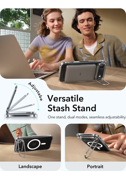 Apple iPhone 17 Air Classic Hybrid Magsafe Standlı Kılıf -Kamera Kontrol Buton