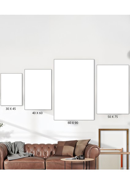 Yağlı Boya Stilinde Çiçek Tablosu Mavi Arka Planlı Dekoratif Tablo %100 Pamuk Kanvas