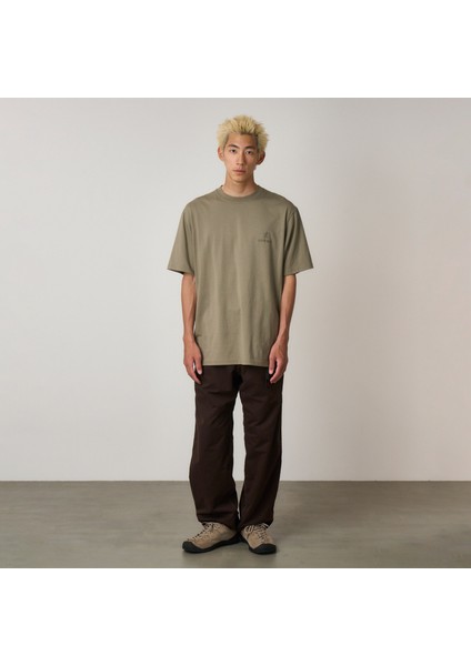One Point Logo Erkek Haki T-Shirt.khk