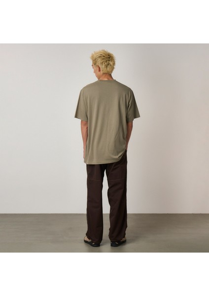 One Point Logo Erkek Haki T-Shirt.khk modelleri