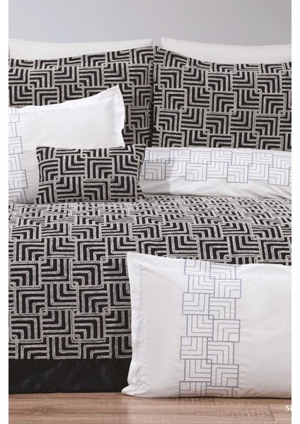 Anastasia 10 Parça Çeyiz Seti Siyah Gri