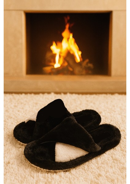 Softıe Çapraz Kadın Ev Terliği Kışlık Terlik Sessiz Taban fiyatları