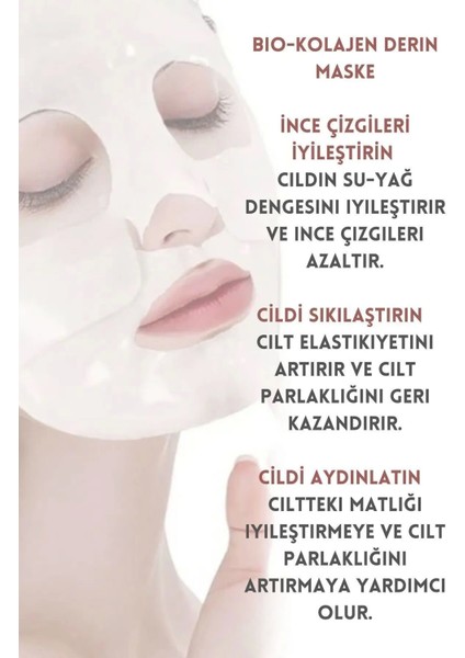 Bio Collagen Real Deep Şeffaflaşan Cilt Maskesi – Nemlendiren, Gözenek Küçülten ve Onarıcı Yüz Maskesi fiyatları