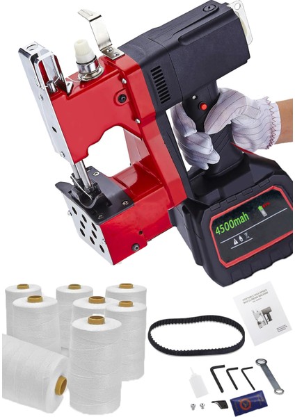 Yüksek Kapasiteli Şarjlı Akülü Çuval Ağzı Dikme Makinesi (4500 Mah)