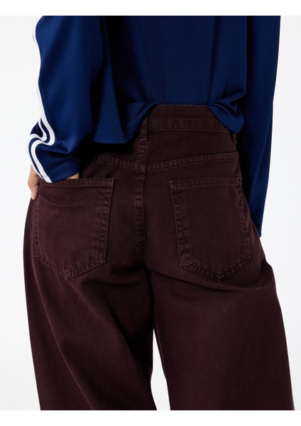 Pamuklu Bol Kesim Geniş Paça Jean Pantolon - Loose Straight Fit Jean modelleri