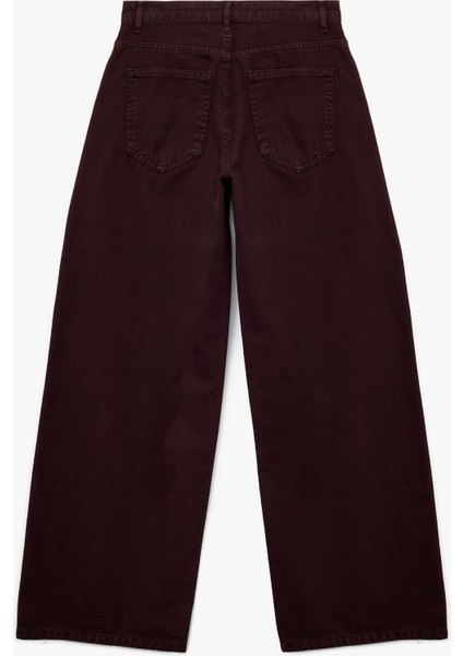 Pamuklu Bol Kesim Geniş Paça Jean Pantolon - Loose Straight Fit Jean indirimleri