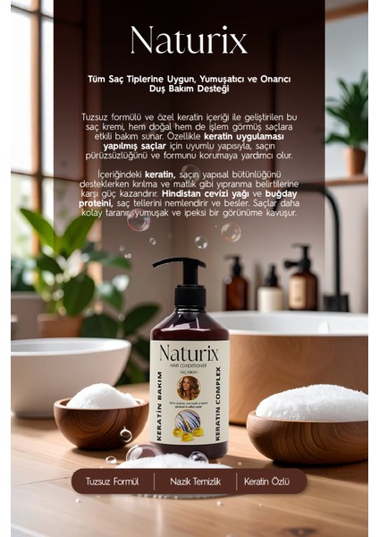 Organix Tuzsuz Keratin Saç Kremi 500 ml Yıpranmış Saçlara Bitkisel Keratin Bakım Saç Kremi Pareben Içermez modelleri