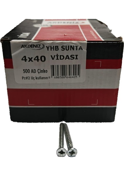 Sunta Vidası 4 x 40 (500 Adet)