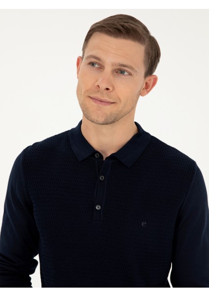 Erkek Lacivert Regular Fit Kazak 50279605-VR033 modelleri