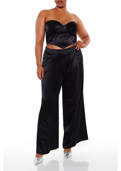 Plus Size Saten Pantolon fiyatları