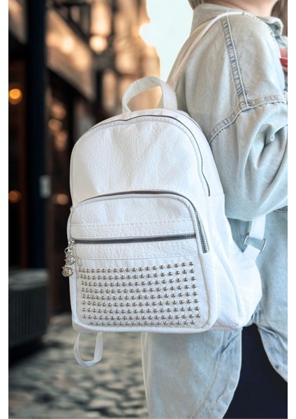 Orijinal Polo Bag Yumuşak Deri Orta Boy Taşlı Kadın Sırt Çantası fiyatları